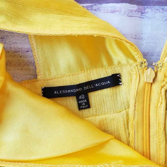 Alessandro Dell'Acqua Yellow Fit and Flare Dress 4 - Picture 5 of 13